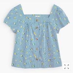 NWOT J Crew striped lemon top. Size small. So cute!